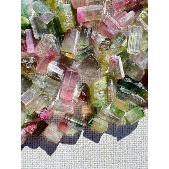 Bicolor Tourmaline Crystals - (76 grams - 380 carats) Jewelry Store Closeout Lot - Picture 5 of 9